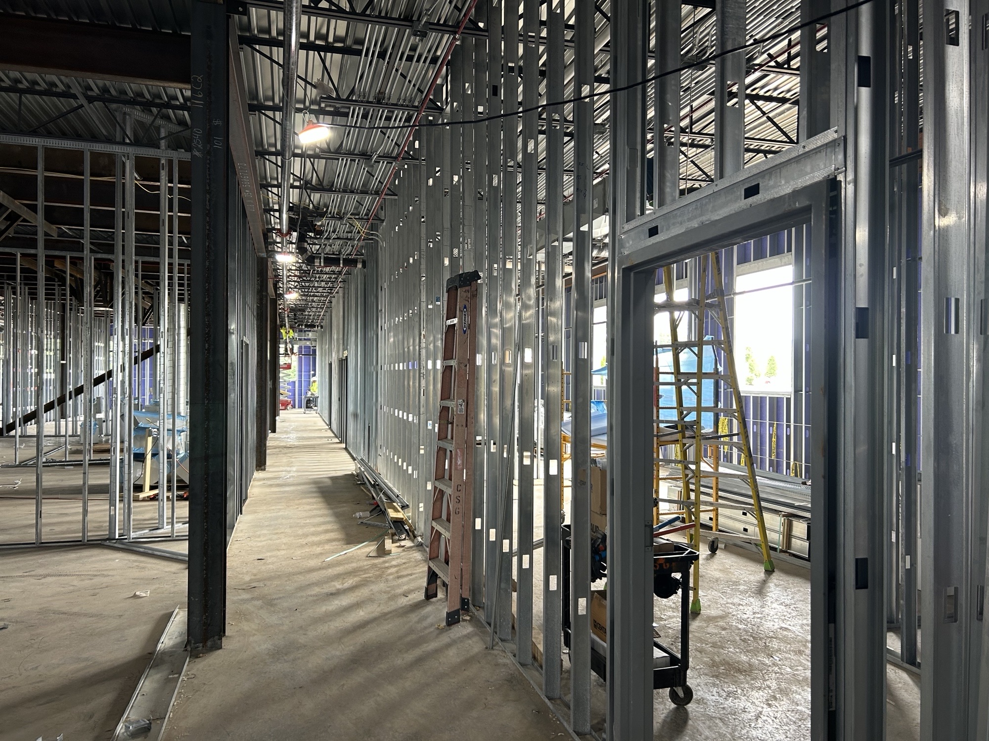 metal stud framing in commercial construction